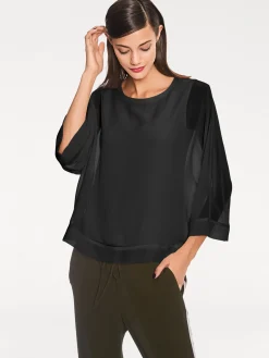 Shirts|heine Blusenshirt mit Fledermausärmeln schwarz