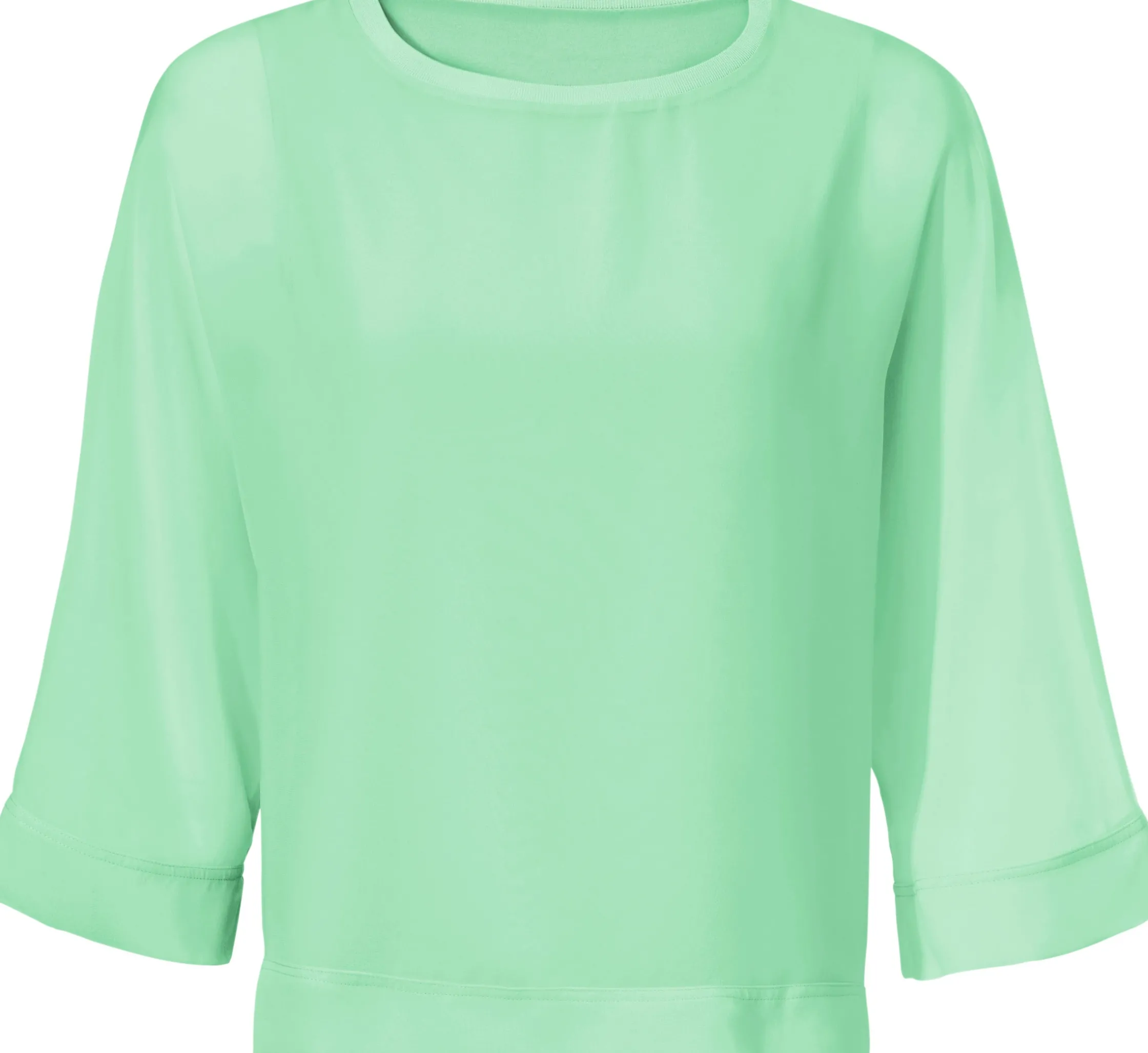Basics|heine Blusenshirt mit Fledermausärmeln apfelgrün