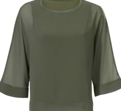Basics|Shirts|heine Blusenshirt mit Fledermausärmeln oliv