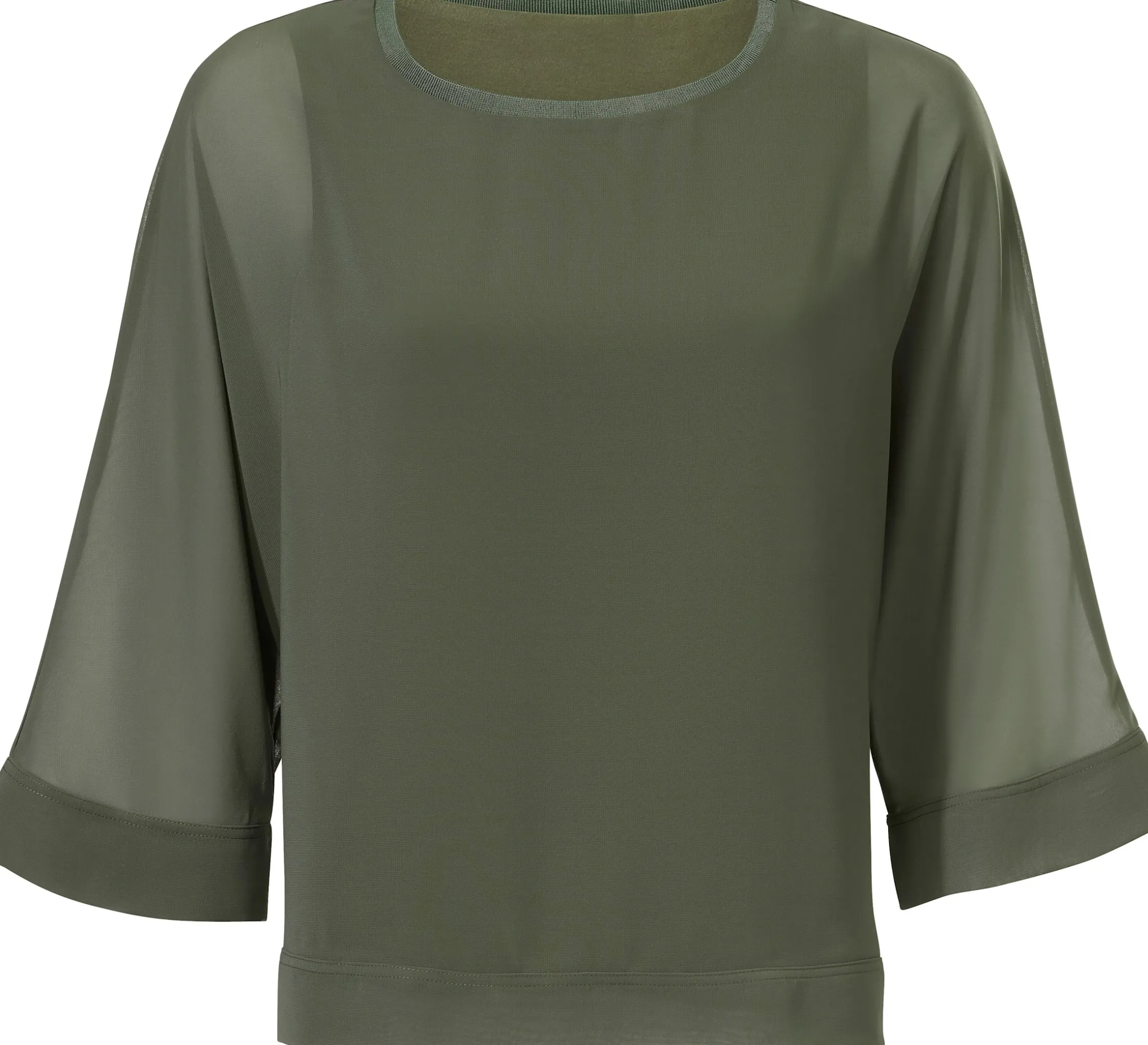Basics|Shirts|heine Blusenshirt mit Fledermausärmeln oliv