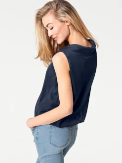 Strandmode|Blusen|heine Blusentop marine