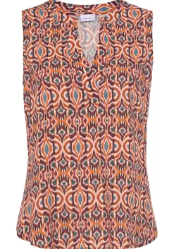 Strandmode|Blusen|LASCANA Blusentop braunbedruckt
