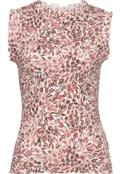 Strandmode|Blusen|Vivance Blusentop creme-mauvebedruckt