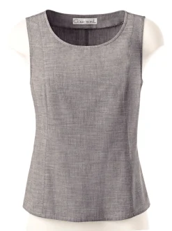 Blusen|Shirts| Blusentop mit breiten Trägern taupe