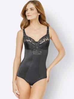Bodies & Unterhemden|Miss Mary Body mit Bügel dunkelgrau