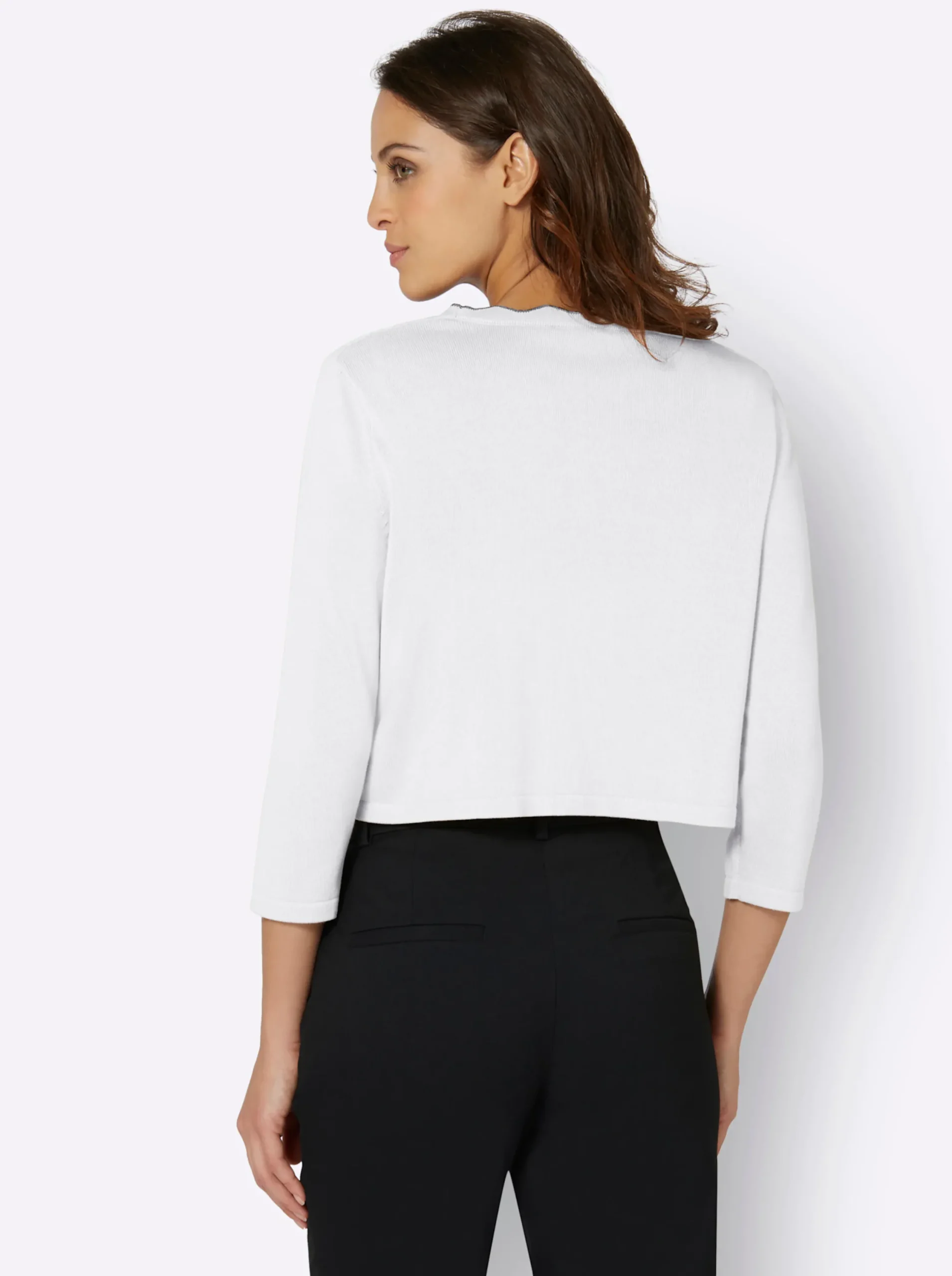 Strickjacken| Bolero in Feinstrick-Qualität ecru
