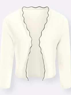 Strickjacken| Bolero in Feinstrick-Qualität ecru