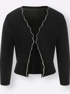 Strickjacken| Bolero in Feinstrick-Qualität schwarz