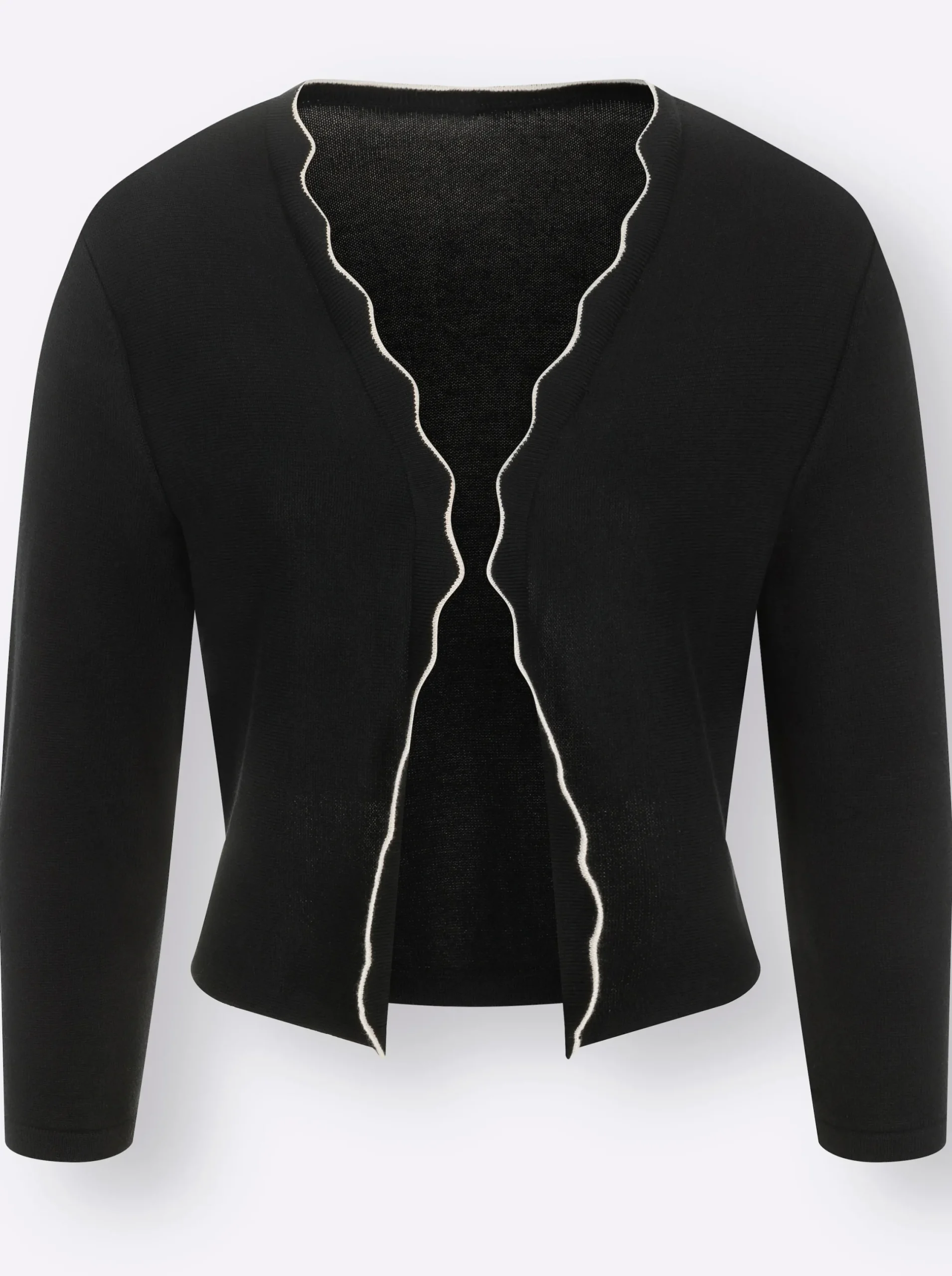 Strickjacken| Bolero in Feinstrick-Qualität schwarz