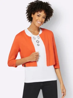 Jacken| Bolero mit 3/4-Ärmeln orange