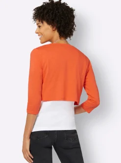 Jacken| Bolero mit 3/4-Ärmeln orange