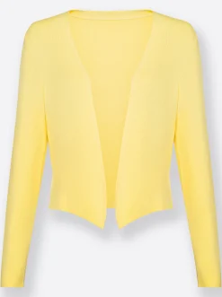 Jacken| Bolero mit schrägem Saum zitrone