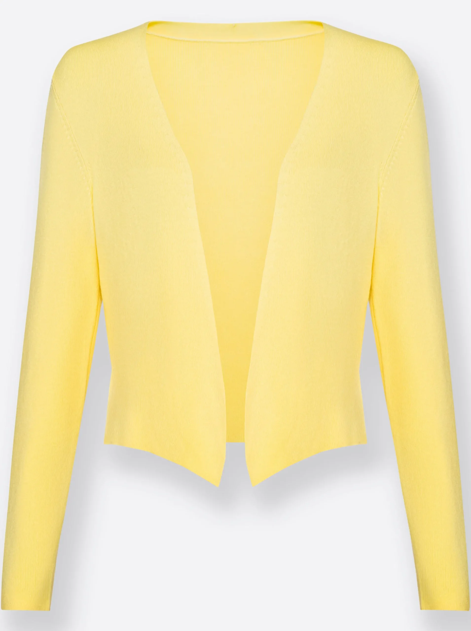 Jacken| Bolero mit schrägem Saum zitrone