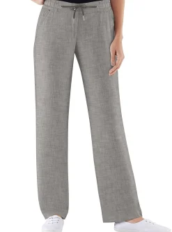 Hosen| Bootcuthose mit Dehnbund und Kordelzug taupe
