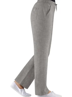 Hosen| Bootcuthose mit Dehnbund und Kordelzug taupe
