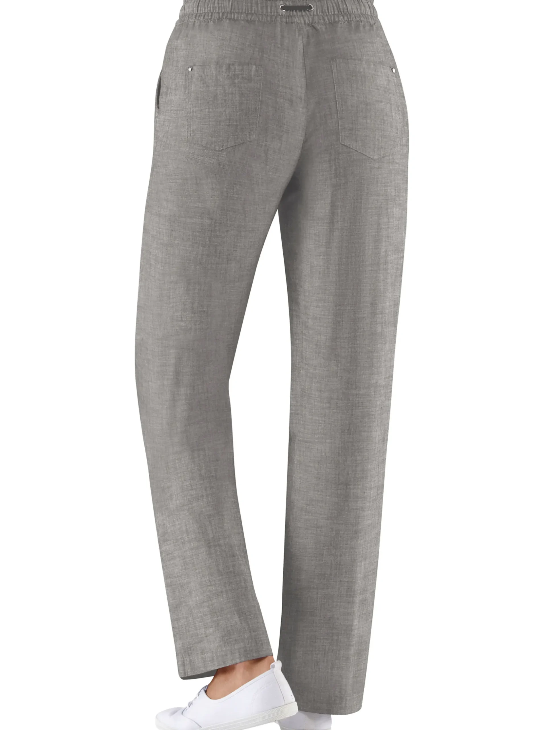 Hosen| Bootcuthose mit Dehnbund und Kordelzug taupe