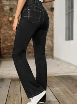 Jeans| Bootcut-Jeans schwarz