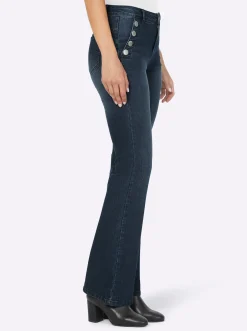 Jeans|heine Bootcut-Jeans mit dezenter Waschung darkblue