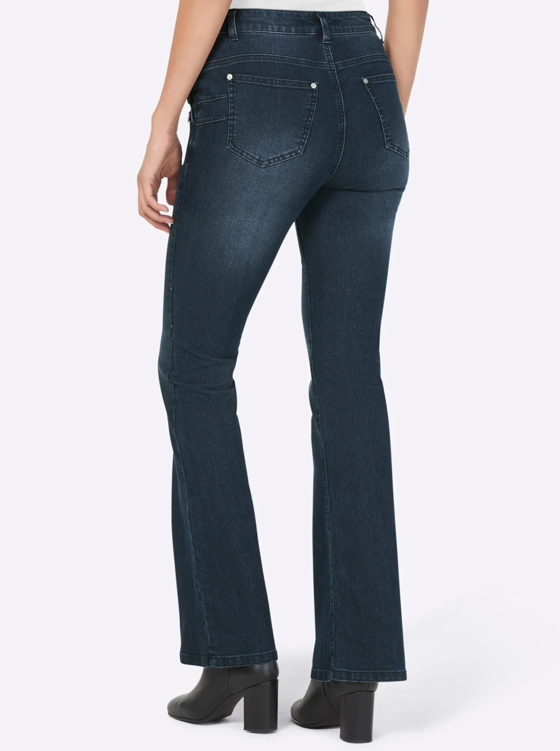 Jeans|heine Bootcut-Jeans mit dezenter Waschung darkblue