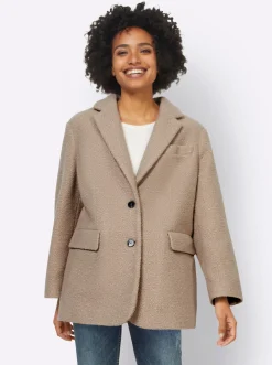 Blazer|heine Bouclé-Blazer sesam-ecru-meliert