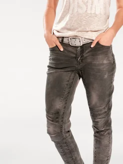 Jeans|heine Boyfriend Hose dunkelmauve