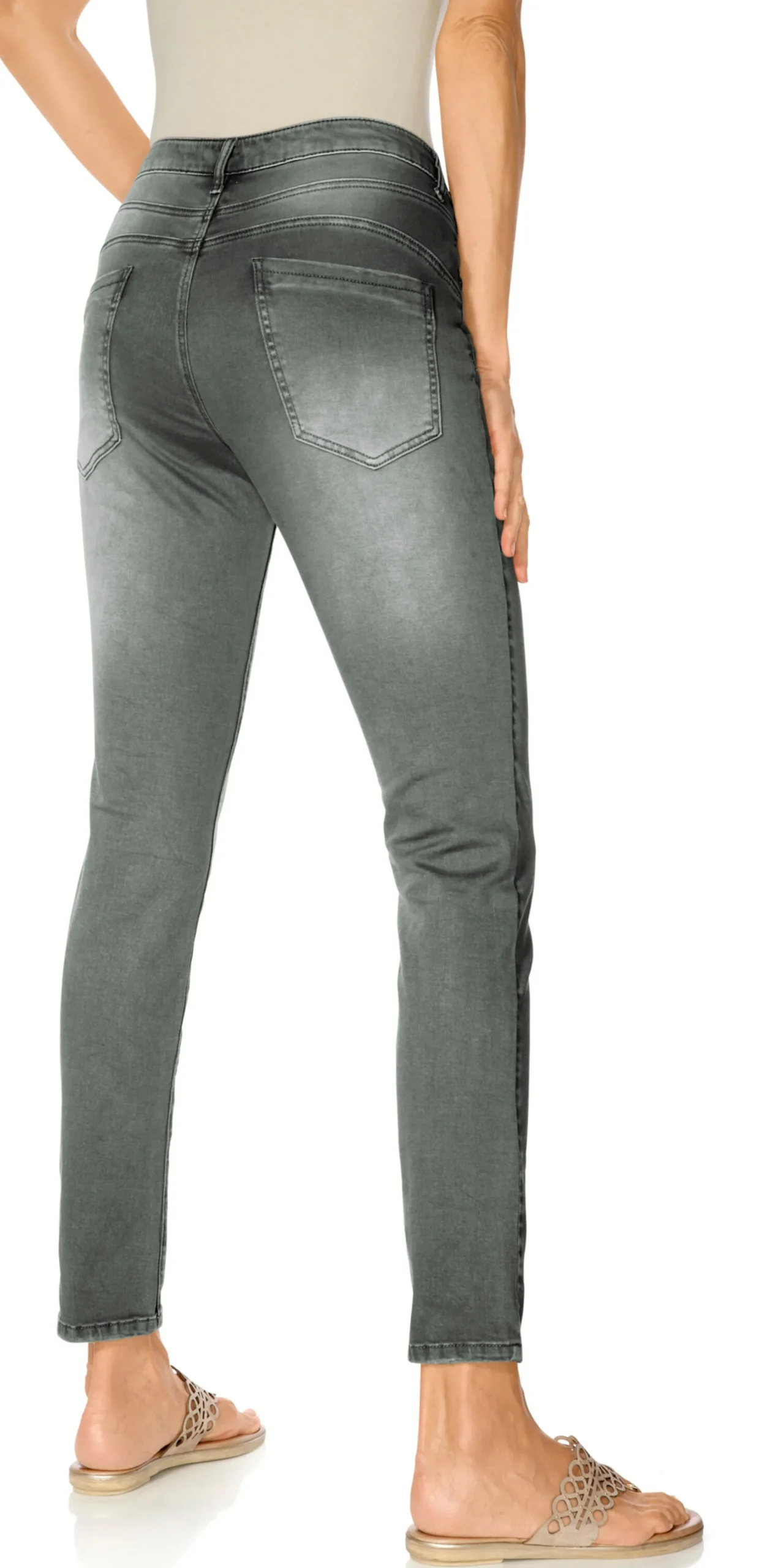 Basics|Hosen|heine Boyfriend Hose grau-grün