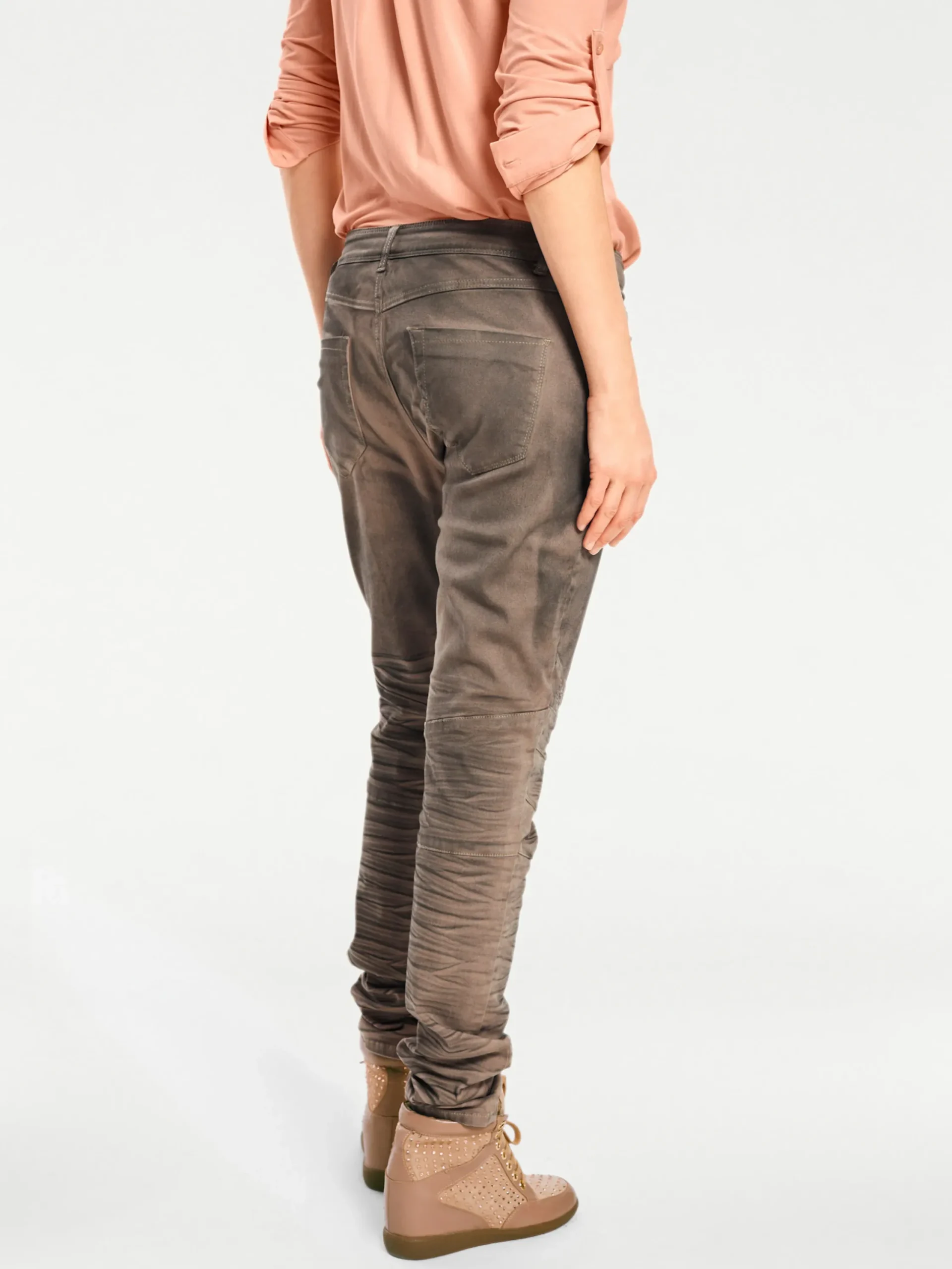 Jeans|heine Boyfriend Hose helltaupe