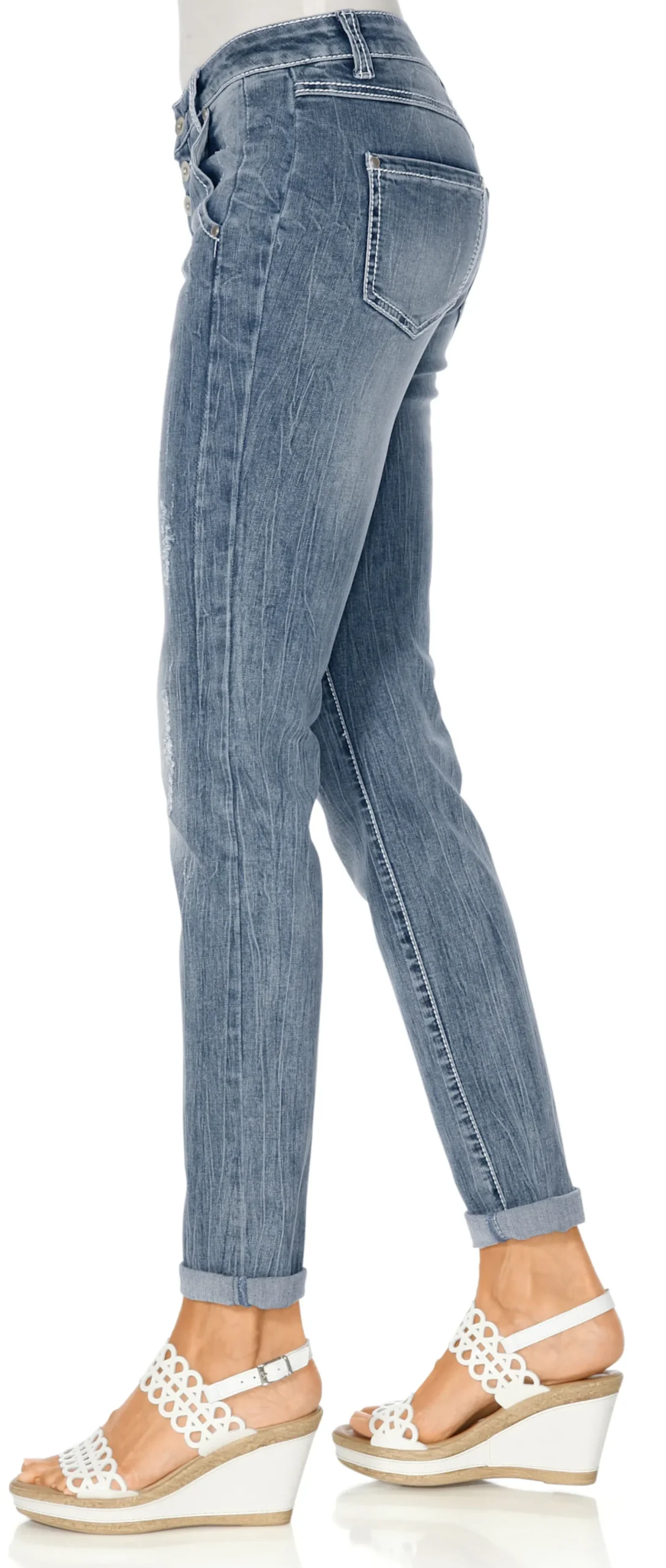 Strandmode|Jeans|heine Boyfriend-Jeans bleached