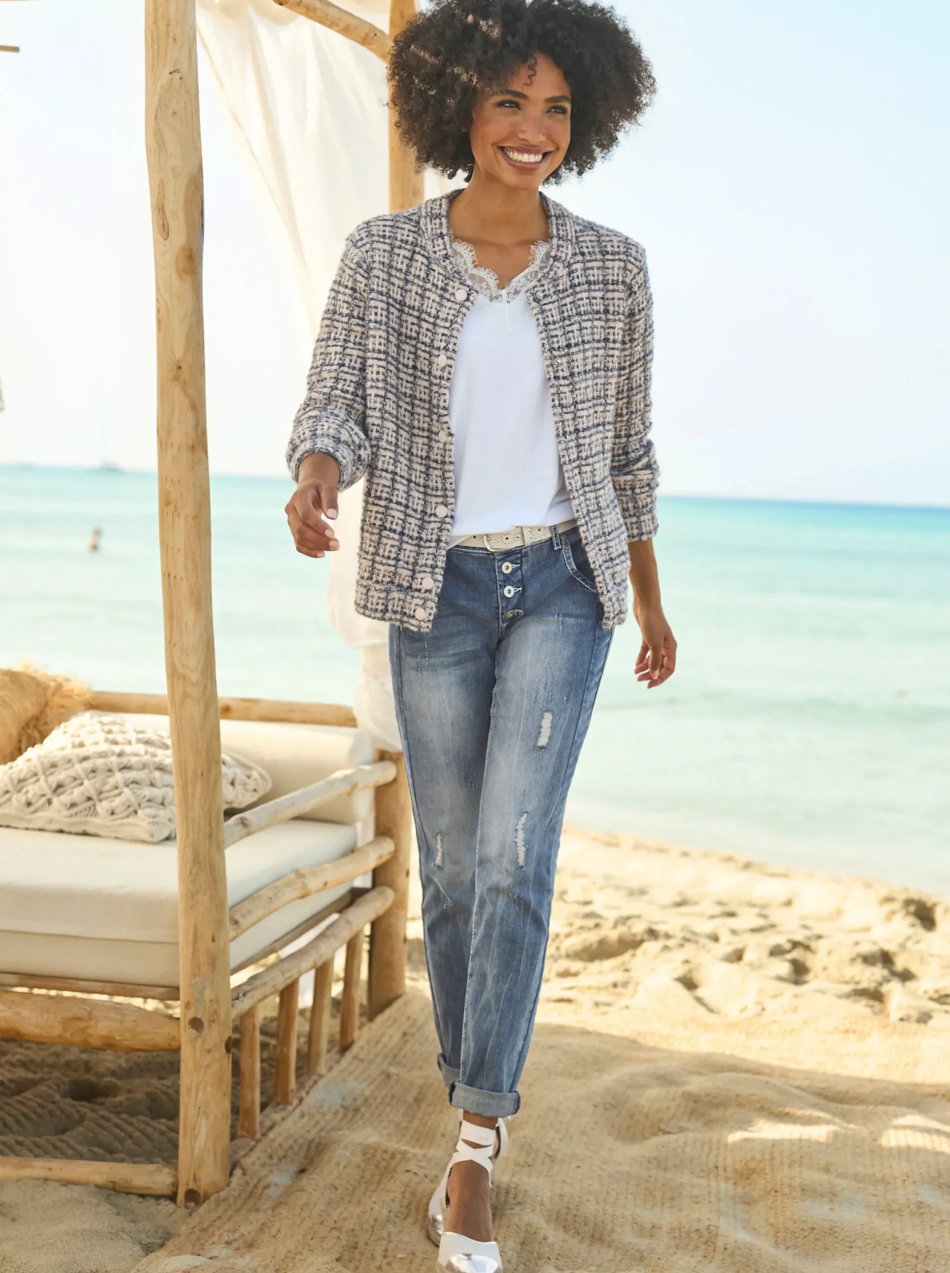 Strandmode|Jeans|heine Boyfriend-Jeans bleached