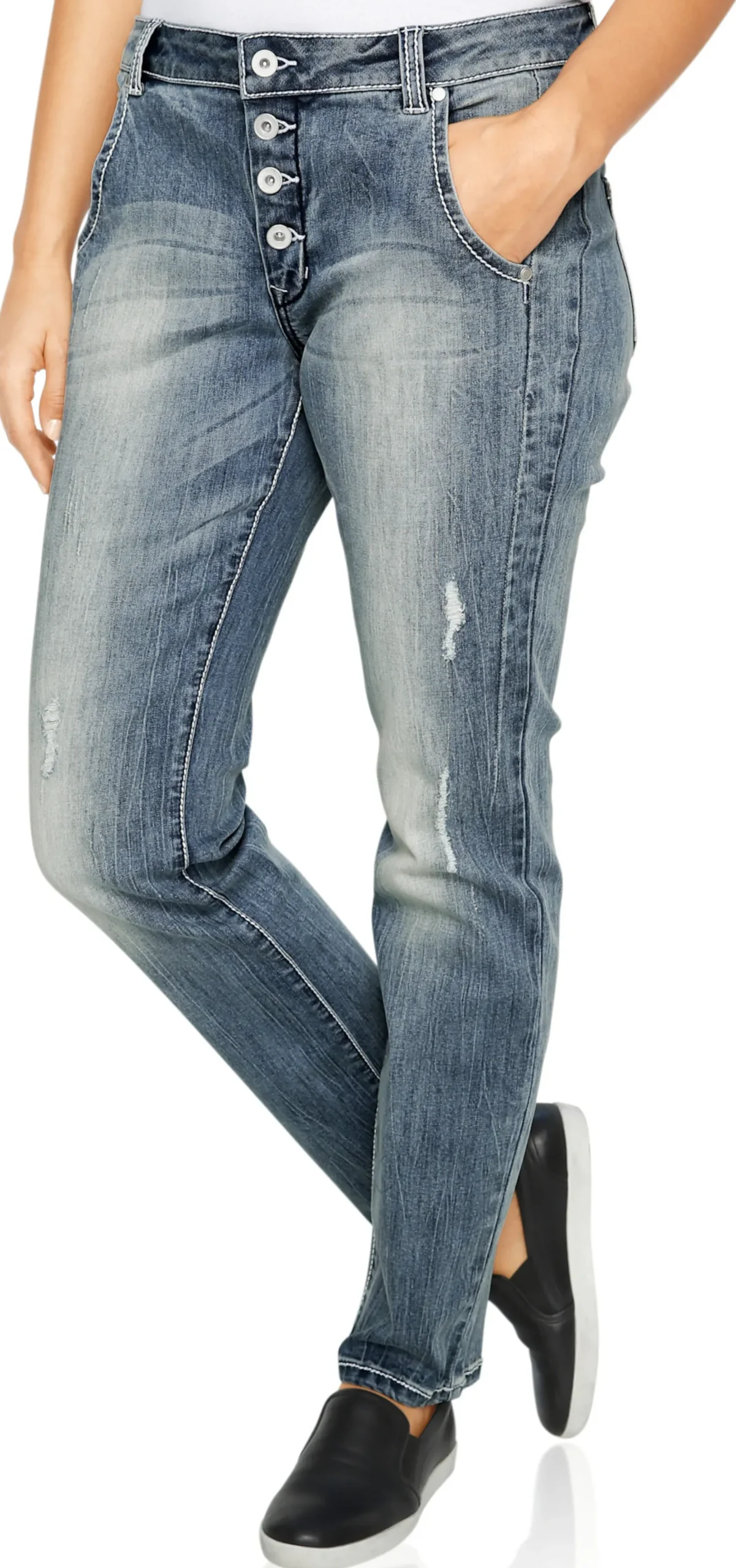 Strandmode|Jeans|heine Boyfriend-Jeans bleached