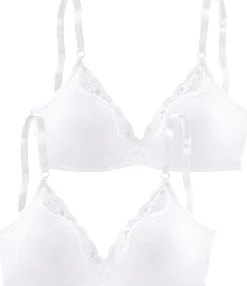 Bhs|petite fleur Bralette-BH 2xweiß