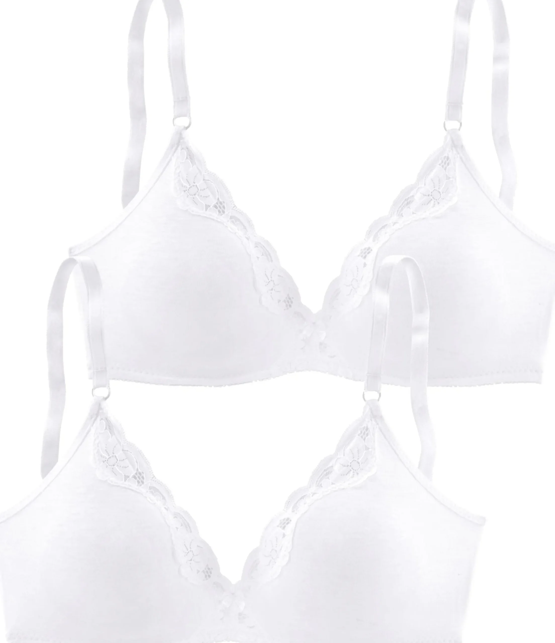 Bhs|petite fleur Bralette-BH 2xweiß