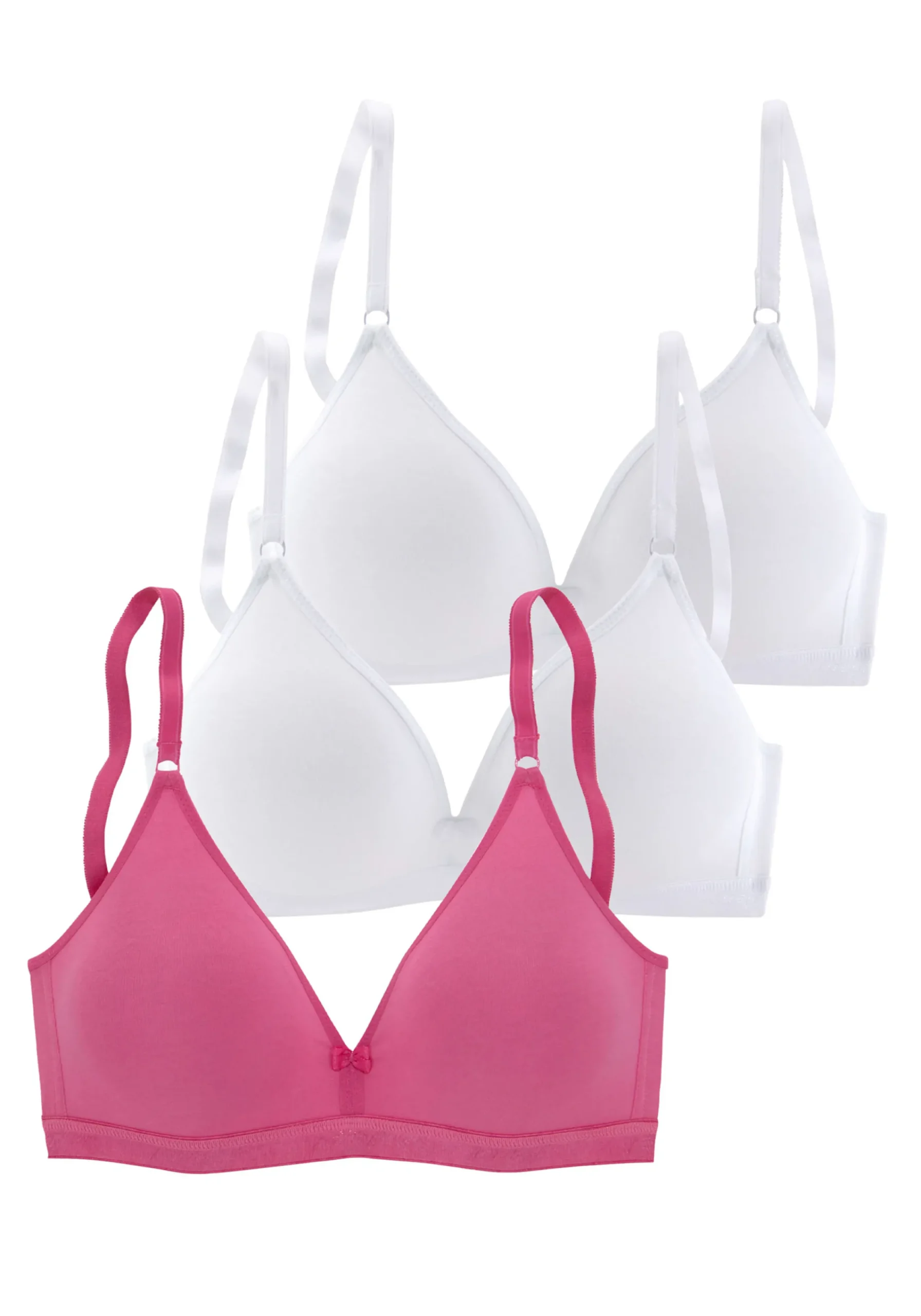 Bhs|petite fleur Bralette-BH pink+weiß+weiß