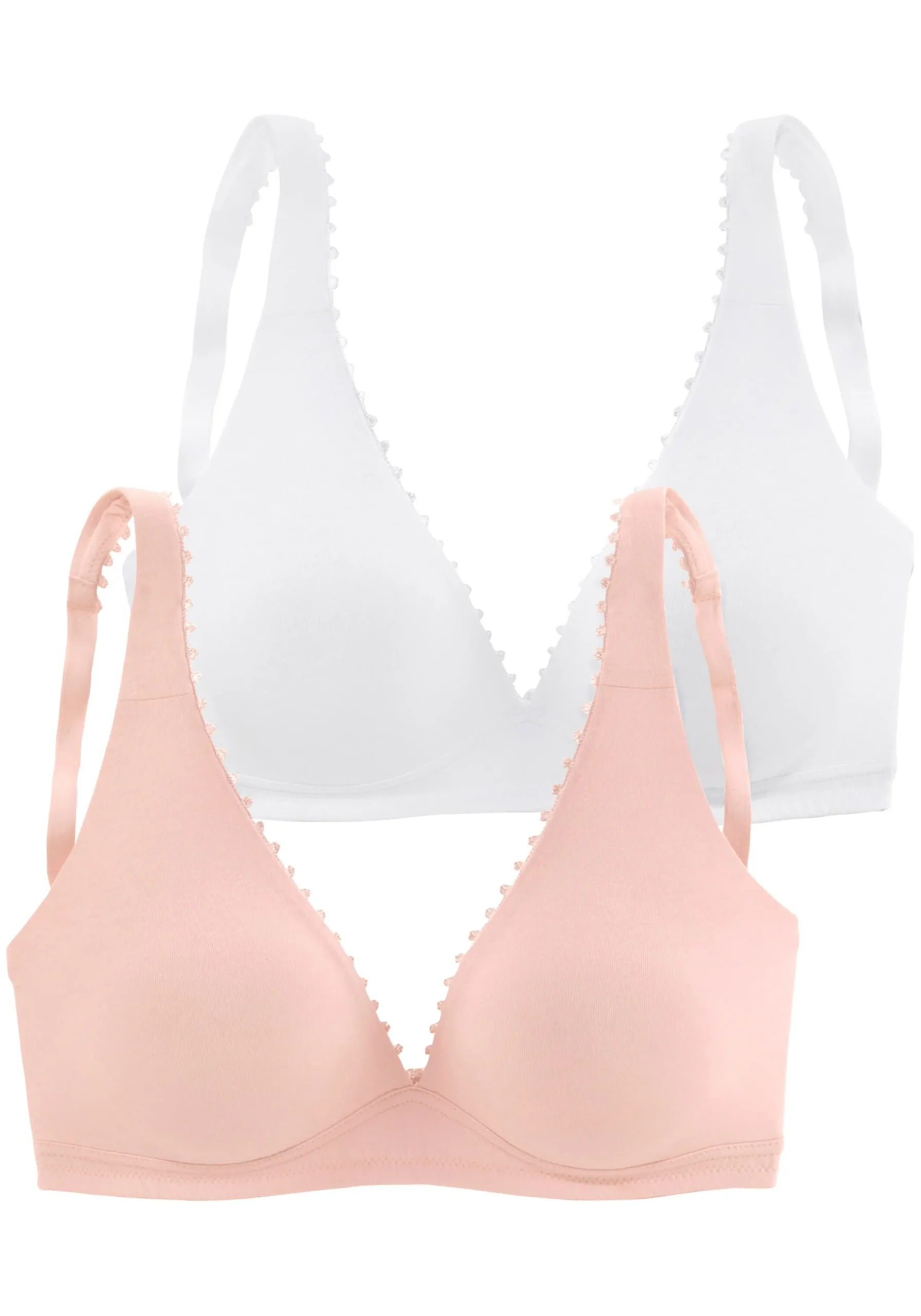 Bhs|petite fleur Bralette-BH rosé+weiß