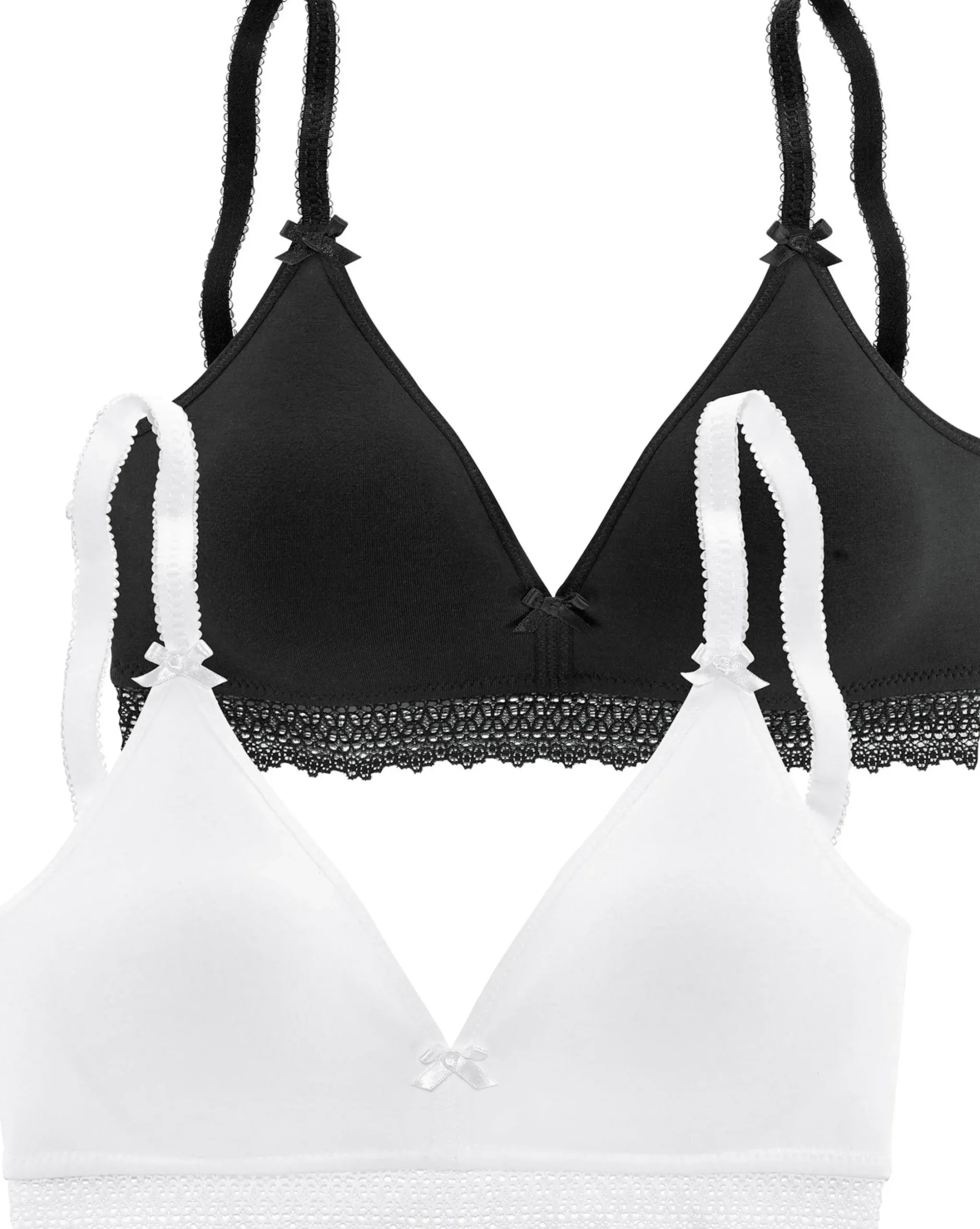 Bhs|petite fleur Bralette-BH weiß+schwarz