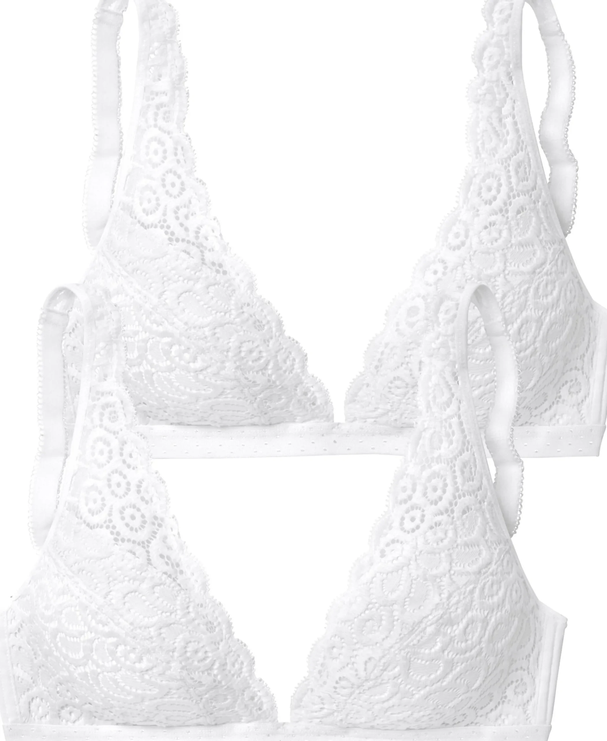 Bhs|petite fleur Bralette-BH 2xweiß