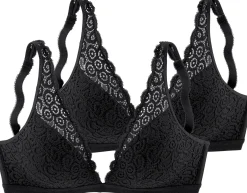 Bhs|petite fleur Bralette-BH 2xschwarz