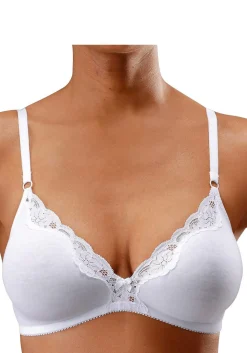 Bhs|petite fleur Bralette-BH mango+weiß
