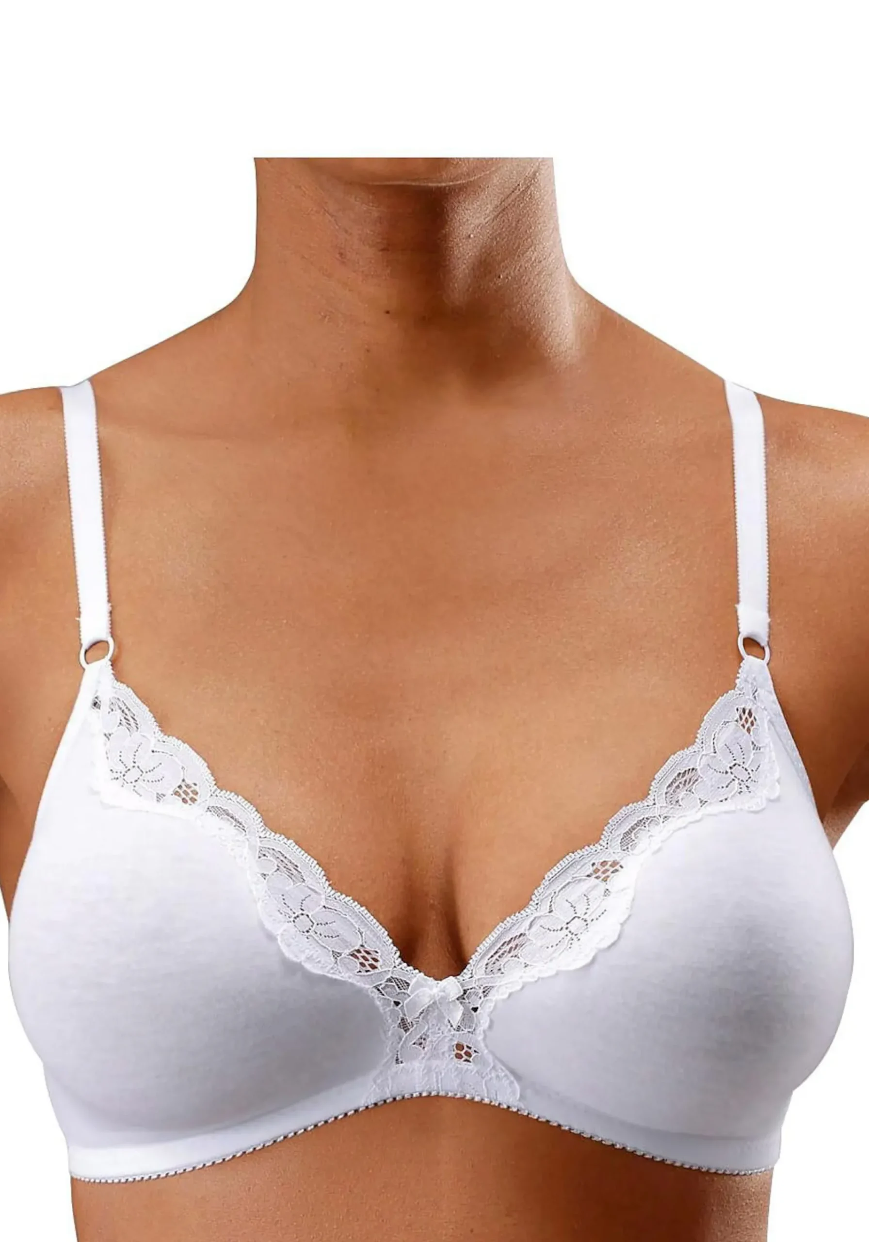Bhs|petite fleur Bralette-BH mango+weiß