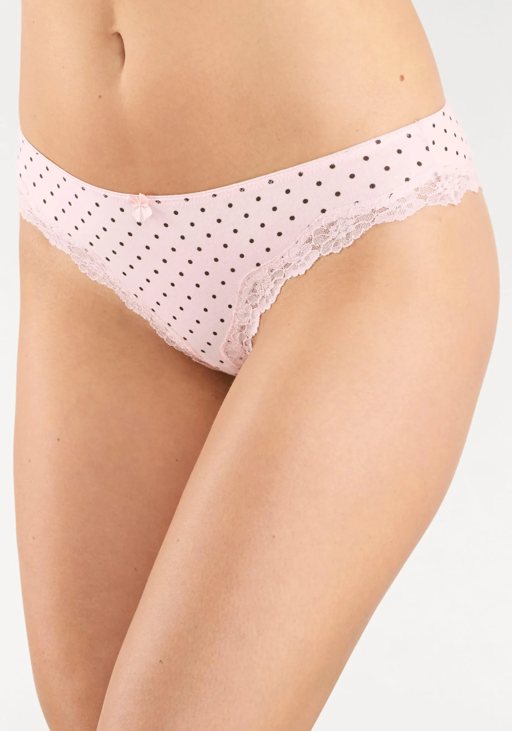 Unterhosen|LASCANA Brasilslip rosa-uni,gepunktet,gestreift
