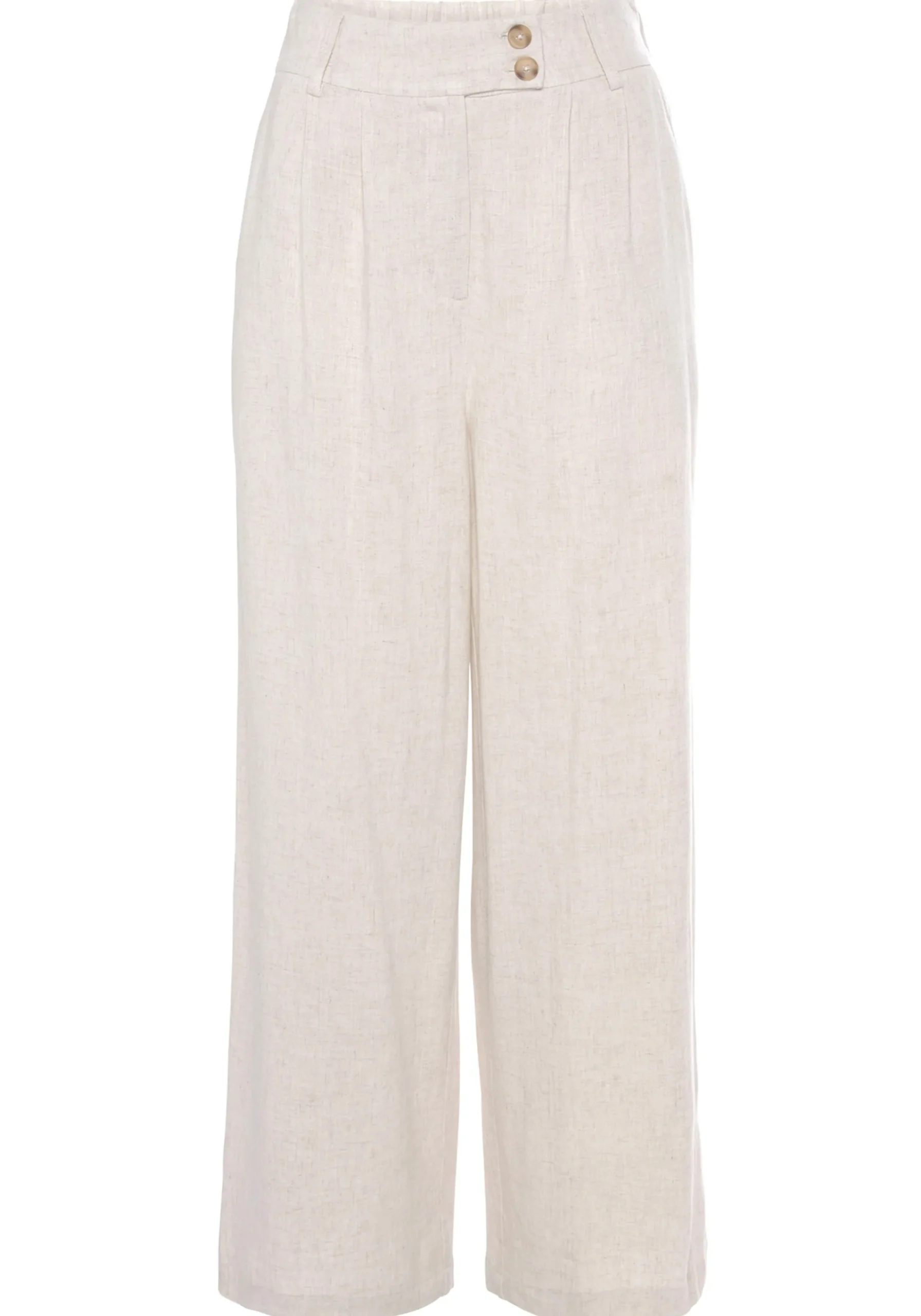 Strandmode|Hosen|LASCANA Bundfaltenhose sand