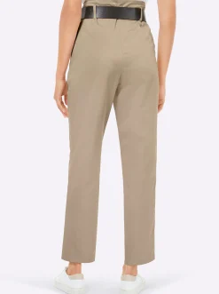 Hosen| Bundfaltenhose in gewebter Qualität beige