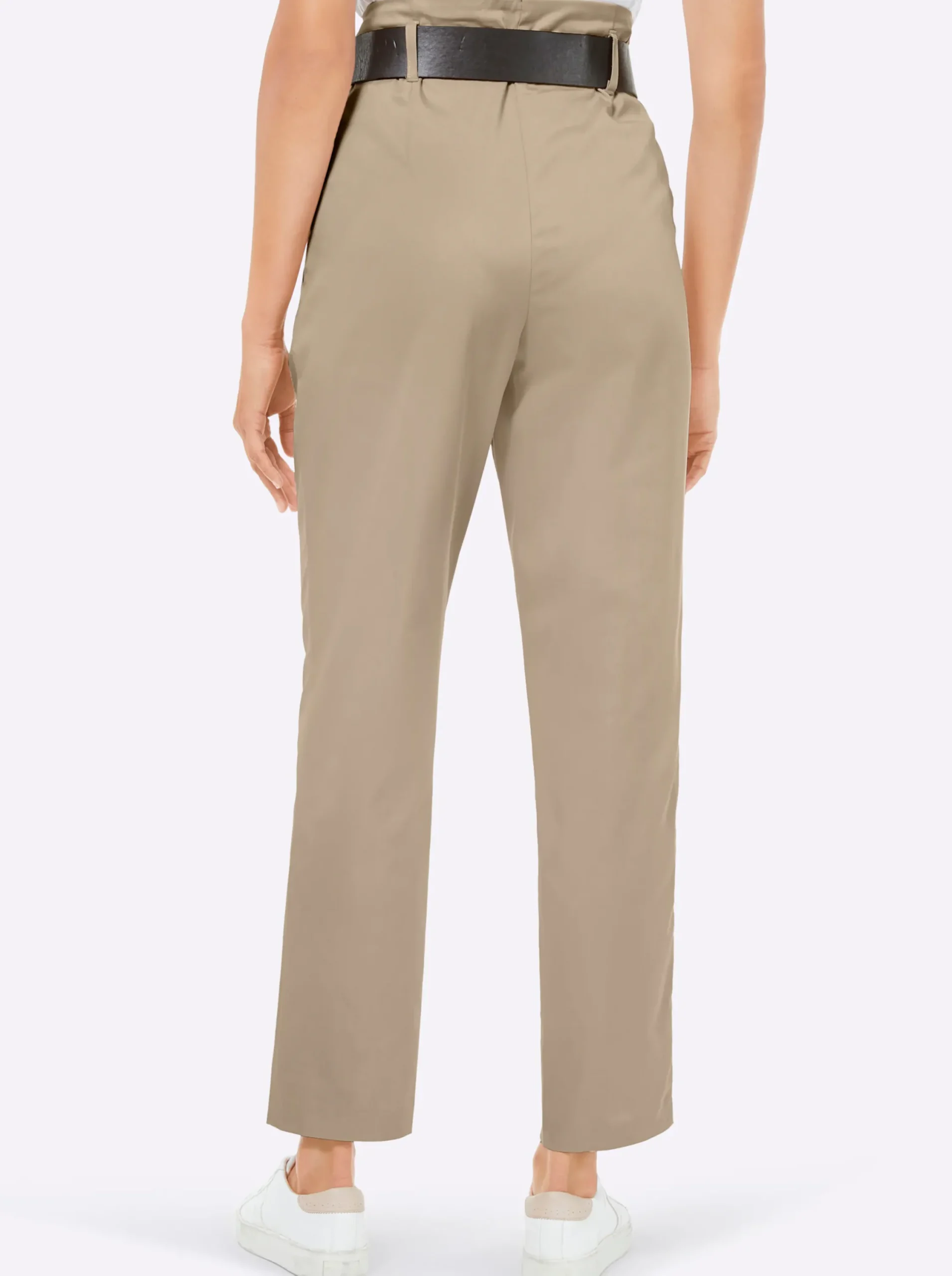Hosen| Bundfaltenhose in gewebter Qualität beige