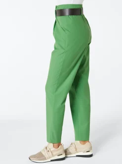 Hosen| Bundfaltenhose in gewebter Qualität apfel