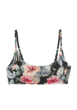Bikinis|LASCANA Bustier-Bikini-Top schwarzbedruckt