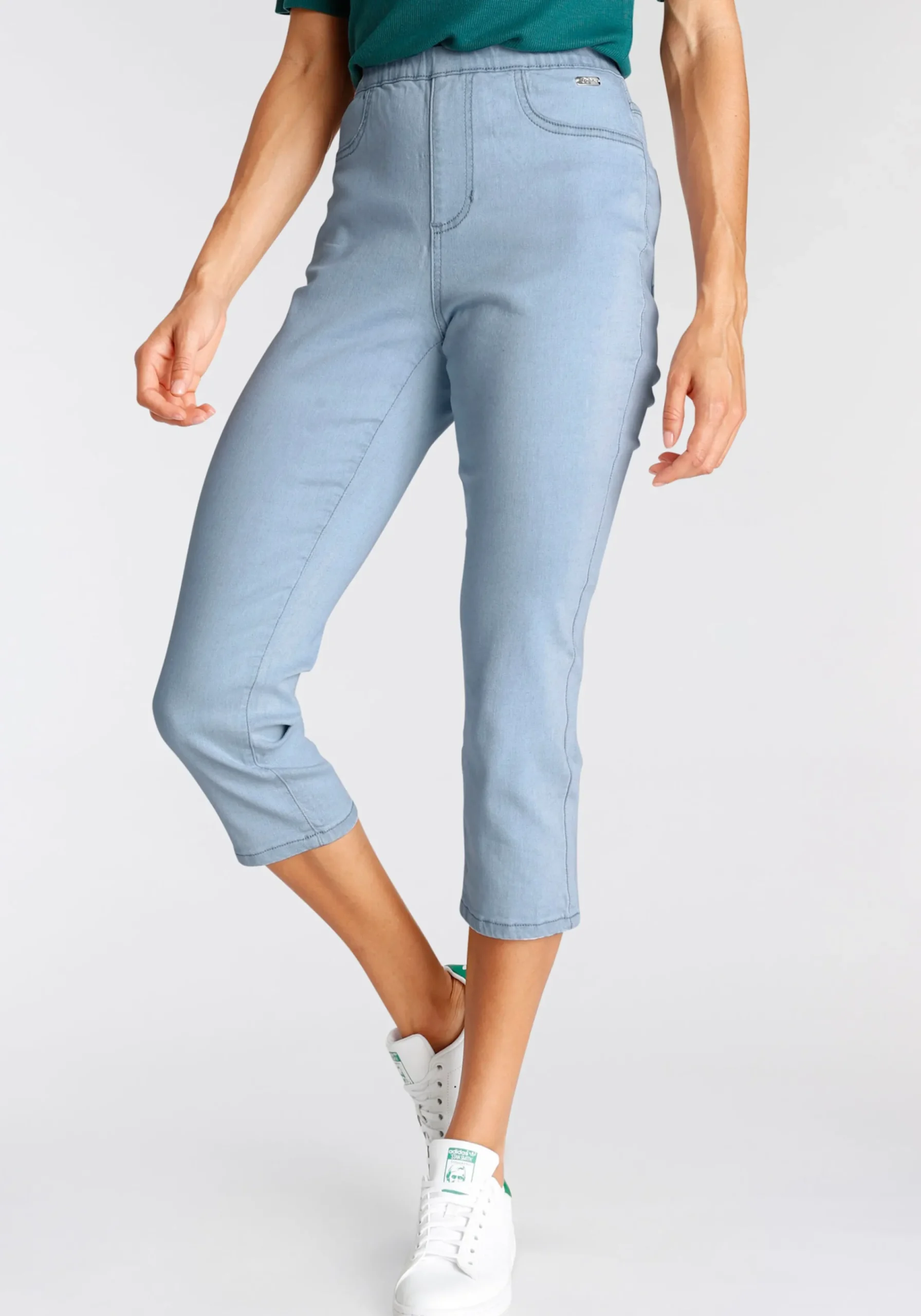 Strandmode|Buffalo Caprihose hellblau