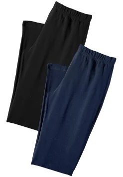 Hosen| Caprihose 1xschwarz,1xblau