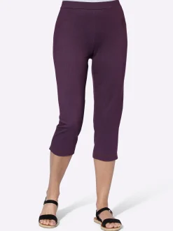 Hosen| Caprihose in Jeans-Optik traube