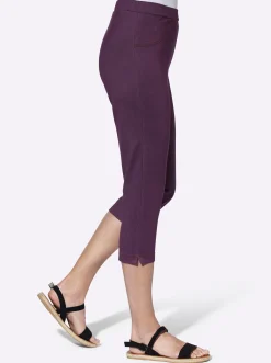 Hosen| Caprihose in Jeans-Optik traube