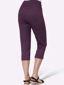 Hosen| Caprihose in Jeans-Optik traube